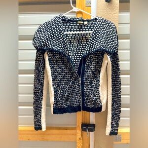 Yellow Bird Anthropologie Woman's Black and Cream Jacket